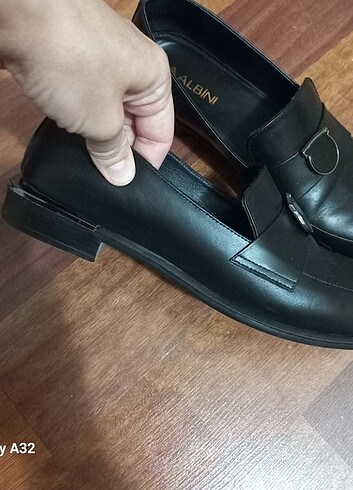 40 Beden siyah Renk Albini marka deri bayan ayakkabı 