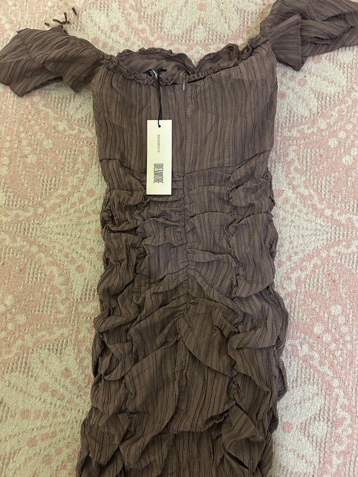 Pilili Straplez Midi Elbise - Görsel 2