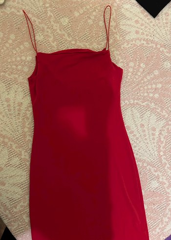 Kırmızı Mini Elbise - Görsel 2