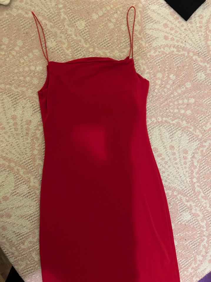 Kırmızı Mini Elbise - Görsel 2