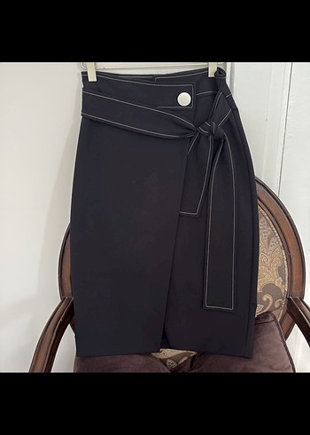 Zara kemerli kruvaze etek - Görsel 3