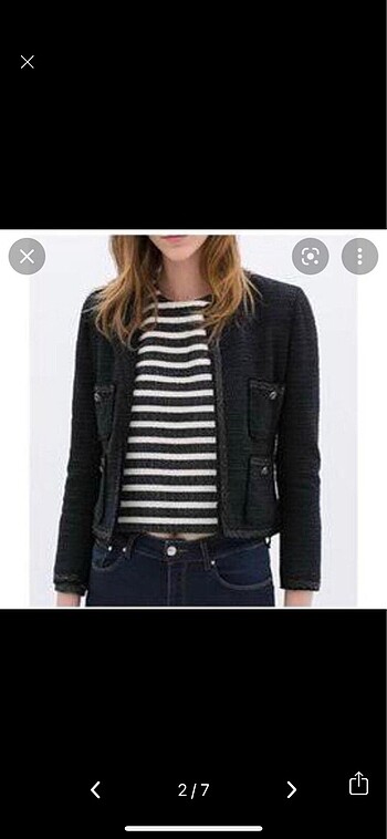 xs Beden Zara payetli tüvit ceket