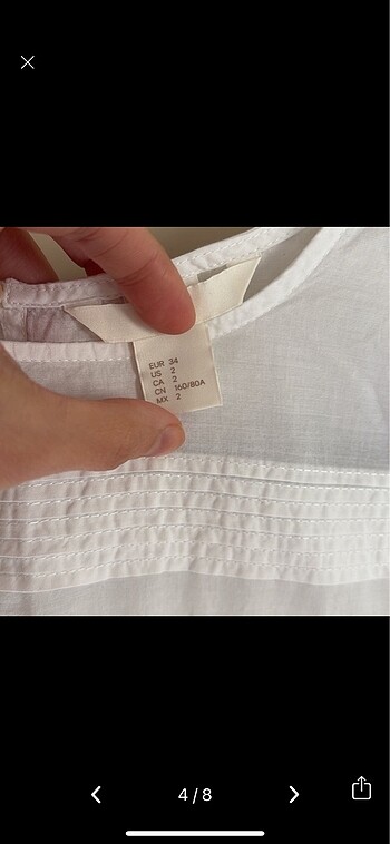 xs Beden H&M dantel işlemeli romantik bluz