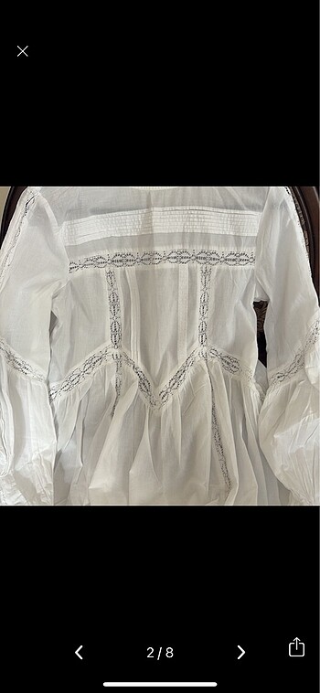 H&M H&M dantel işlemeli romantik bluz