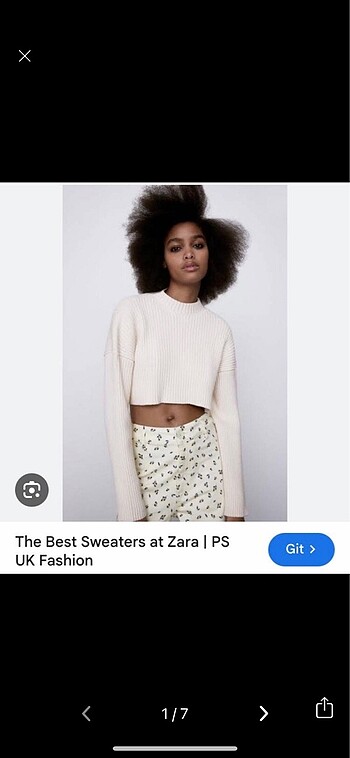 Zara fitilli crop triko