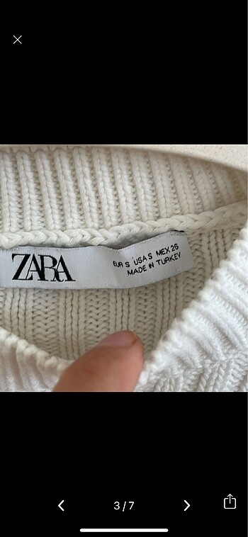 s Beden Zara fitilli crop triko