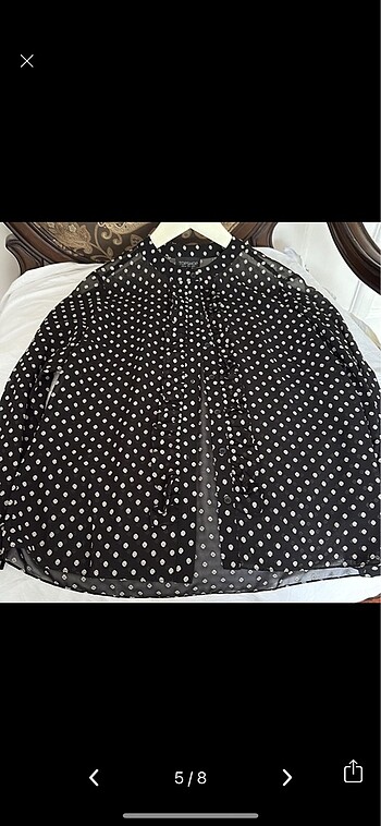 xs Beden siyah Renk Topshop puantiyeli gömlek
