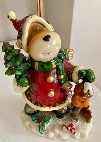Renkli Noel Temalı geyik Biblo