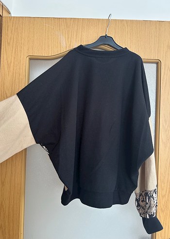 Kadın Yılan Desenli Örme Sweatshirt - Görsel 5