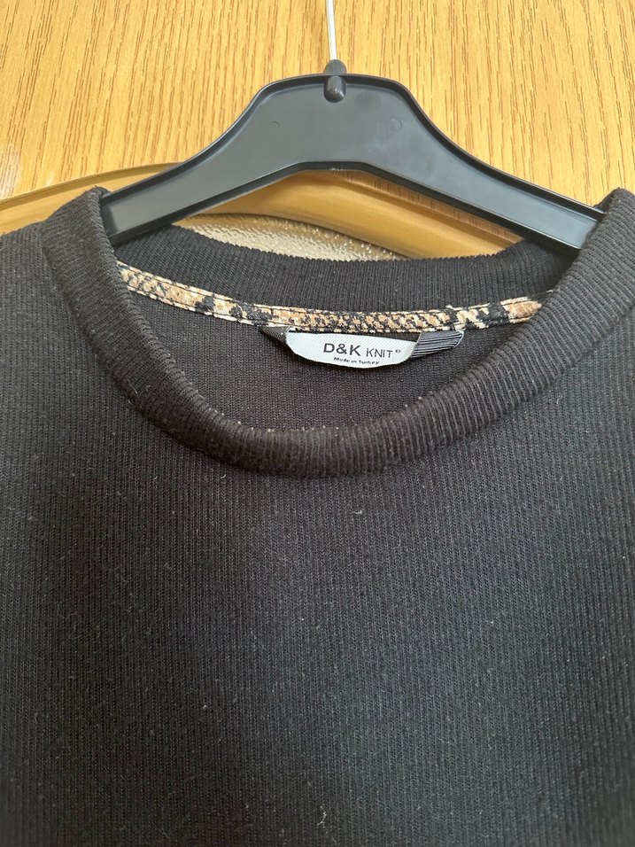 Kadın Yılan Desenli Örme Sweatshirt - Görsel 4