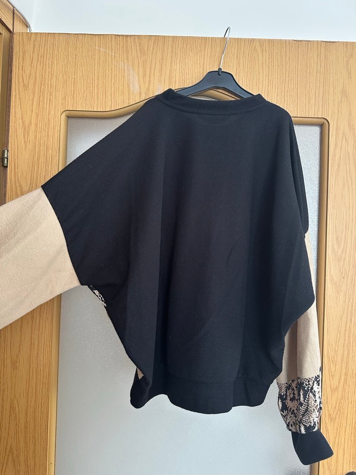 Kadın Yılan Desenli Örme Sweatshirt - Görsel 5