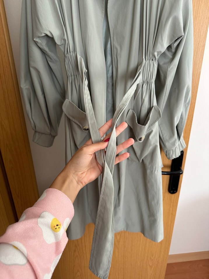 Uzun  Kadın Trençkot - Görsel 4