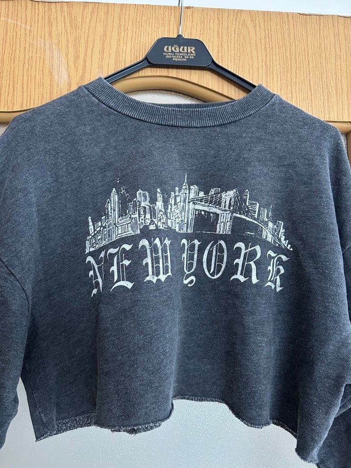 Baskılı Kadın Sweatshirt - Görsel 3