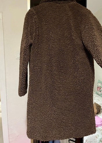 Koton Kahverengi Peluş Midi Kadın Kaban - Görsel 6