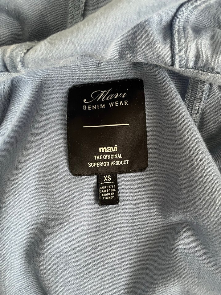 Mavi Kapişonlu Trençkot - Görsel 5