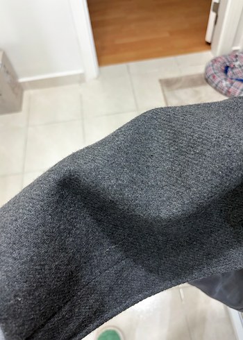 Koton Antrasit Yünlü Kaban - Görsel 7