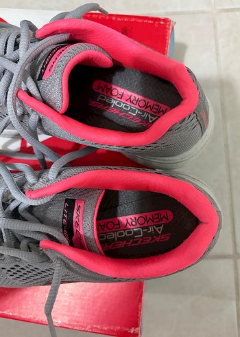 Skechers Lite-Weight Gri Spor Ayakkabı - Görsel 3