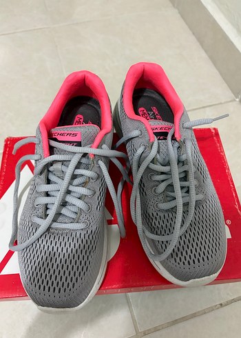 Skechers Lite-Weight Gri Spor Ayakkabı - Görsel 2