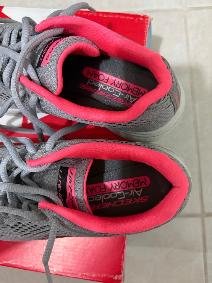 Skechers Lite-Weight Gri Spor Ayakkabı - Görsel 3