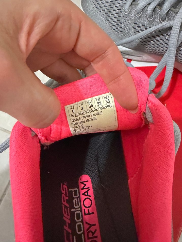 Skechers Lite-Weight Gri Spor Ayakkabı - Görsel 4