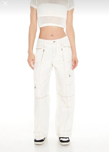 l Beden FOREVER 21 STRAİGHT LEG KARGO JEAN PANTOLON