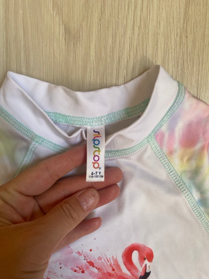 Kız Çocuk Pastel Batik Kısa Kollu Mayo Üstü - Görsel 4