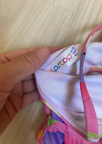 Renkli Kalp Desenli Kız Bikini - Görsel 4