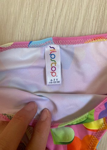 Renkli Kalp Desenli Kız Bikini - Görsel 3