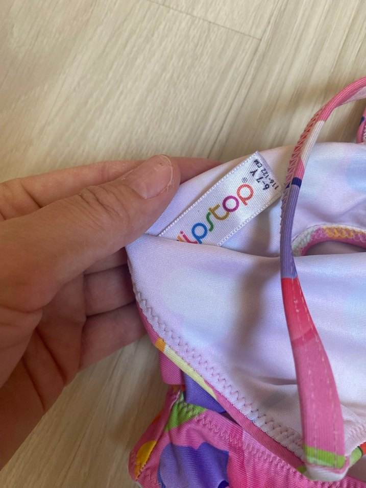 Renkli Kalp Desenli Kız Bikini - Görsel 4