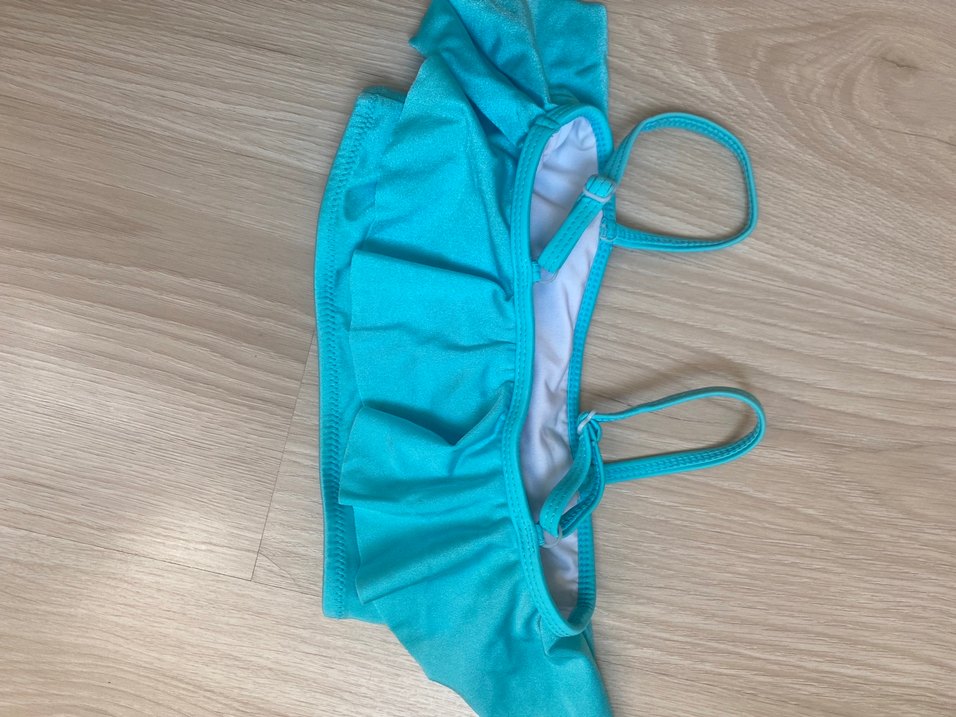 Turkuaz Kız Çocuk Askılı Bikini Takımı - Görsel 2