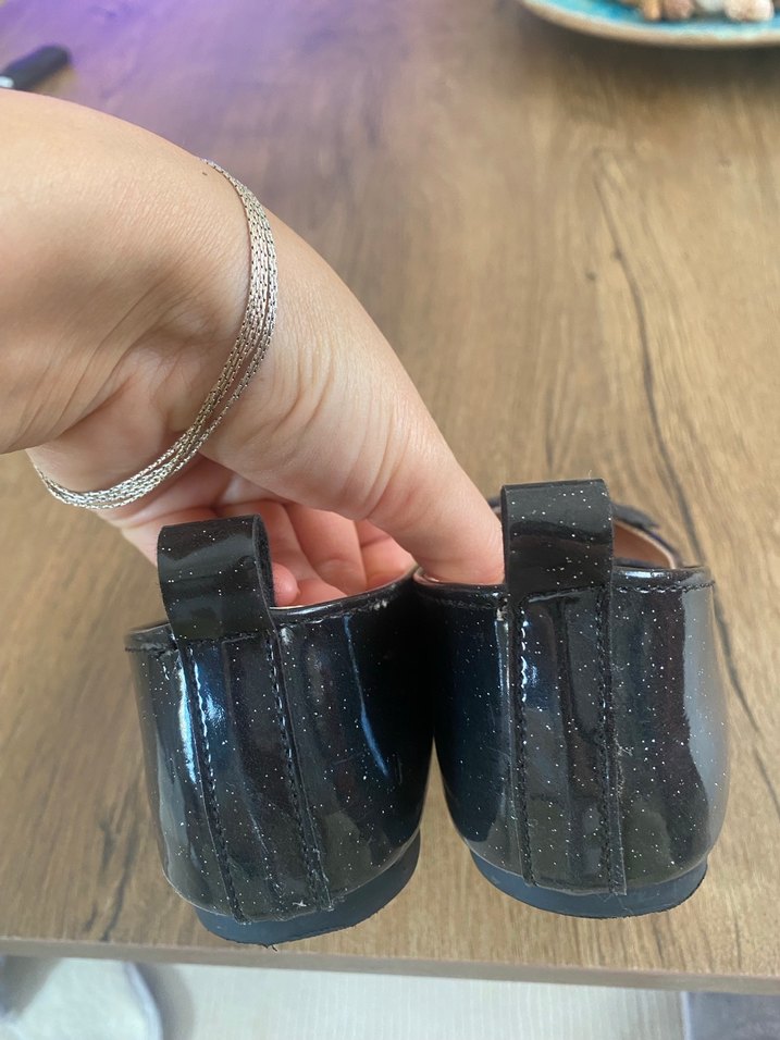 Zara Kız Çocuk Simli Siyah Babet - Görsel 2