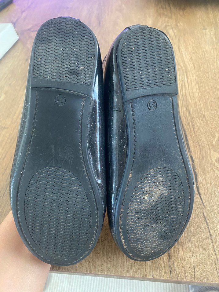 Zara Kız Çocuk Simli Siyah Babet - Görsel 3