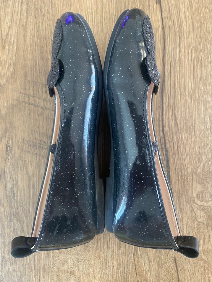 Zara Kız Çocuk Simli Siyah Babet - Görsel 4