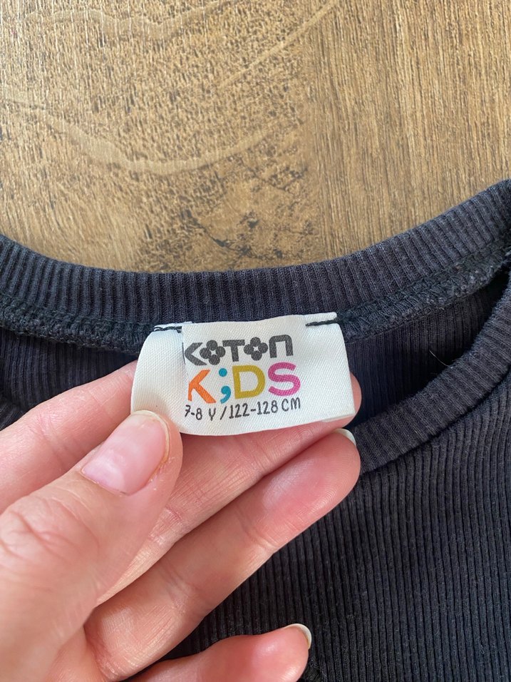 Kız Çocuk Siyah Kısa Kollu Tişört - Görsel 3