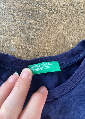 United Colors of Benetton Kız Çocuk Lacivert Tişört - Görsel 2