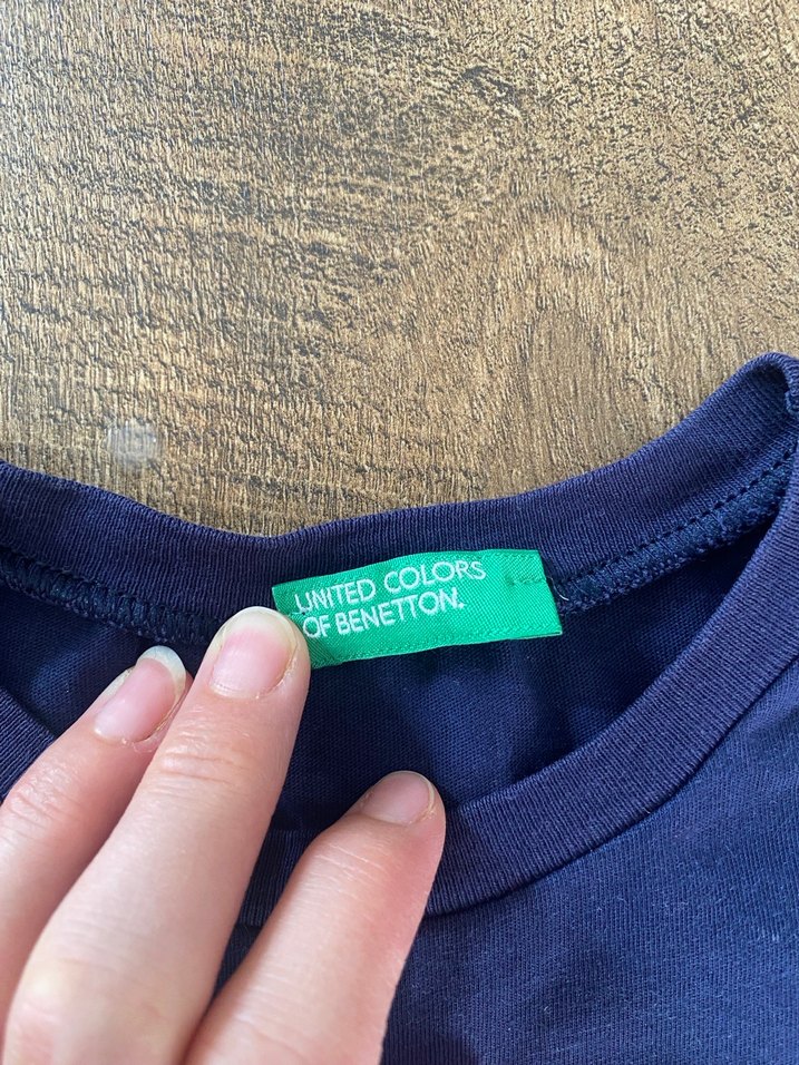 United Colors of Benetton Kız Çocuk Lacivert Tişört - Görsel 2