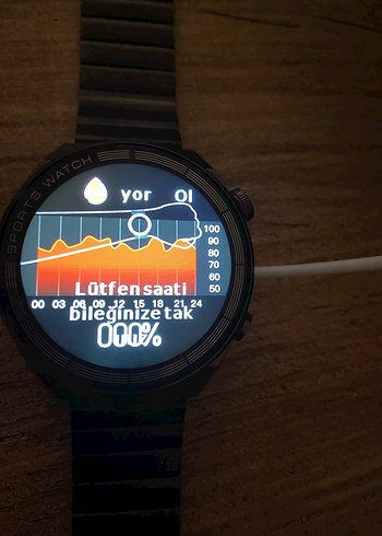 Siyah Akıllı Saat, Metal Kordonlu - Görsel 4