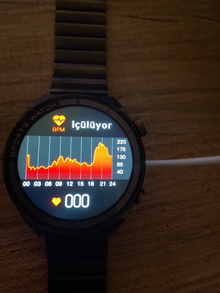 Siyah Akıllı Saat, Metal Kordonlu - Görsel 2