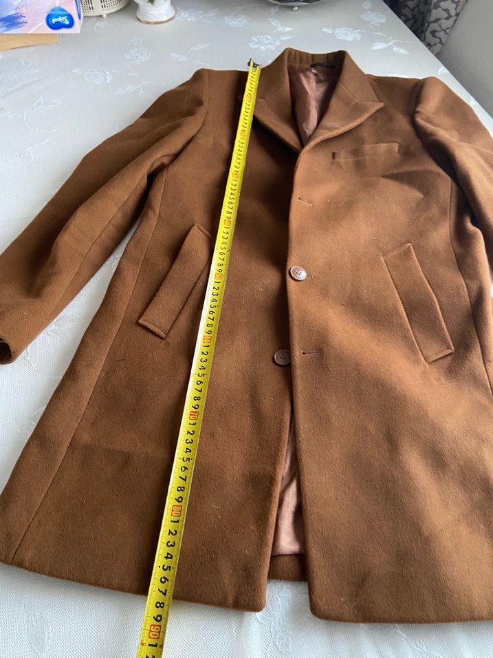 Kahverengi  Erkek Klasik paltosu - Görsel 4