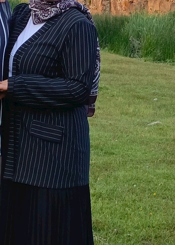 Trendyol & Milla Siyah Çizgili Kadın Blazer