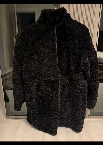 H&M Siyah Midi Kadın Kürk Mont - Görsel 9