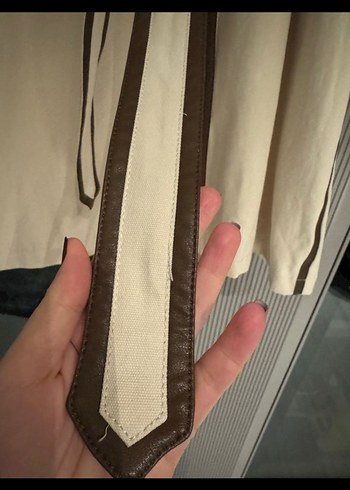 Bej Kuşaklı Midi Kadın Trençkot - Görsel 3