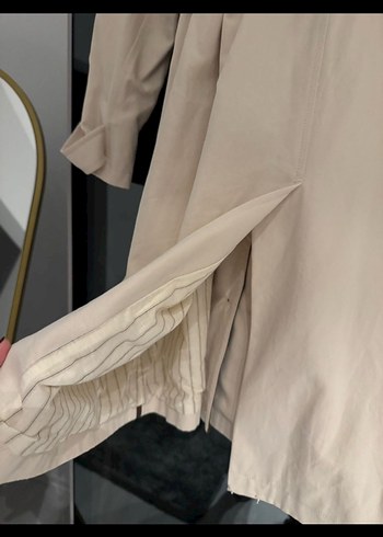 Bej Kuşaklı Midi Kadın Trençkot - Görsel 7