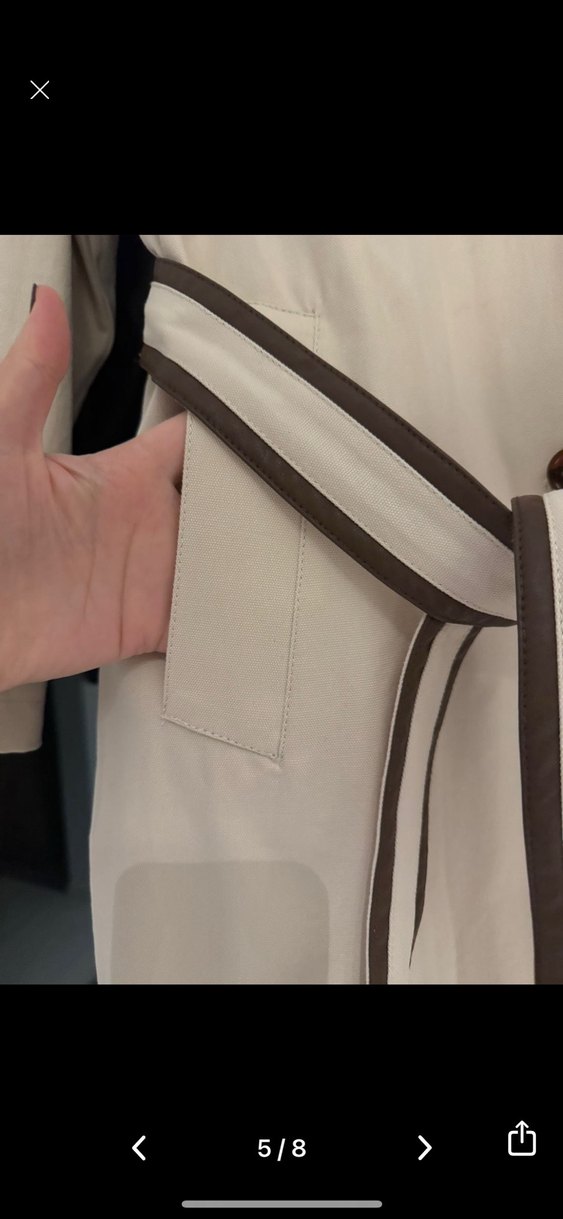 Bej Kuşaklı Midi Kadın Trençkot - Görsel 5