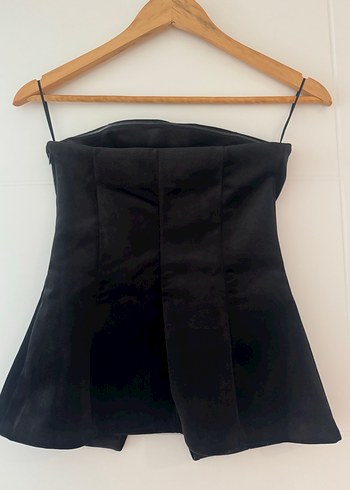 Zara Kadife Straplez Top - Görsel 5