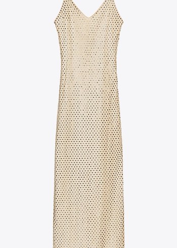 Zara taşlı uzun elbise - Görsel 5