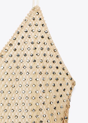 Zara taşlı uzun elbise - Görsel 6