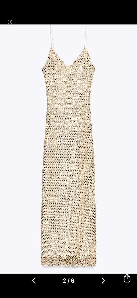 Zara taşlı uzun elbise - Görsel 5