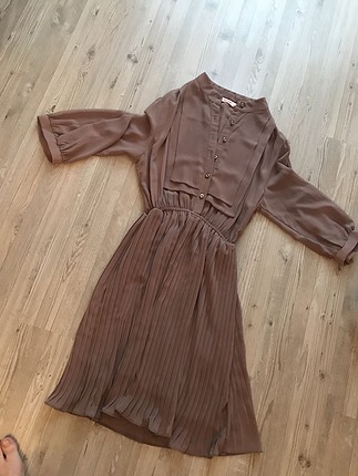36 Beden camel Renk Kısa elbise vizon