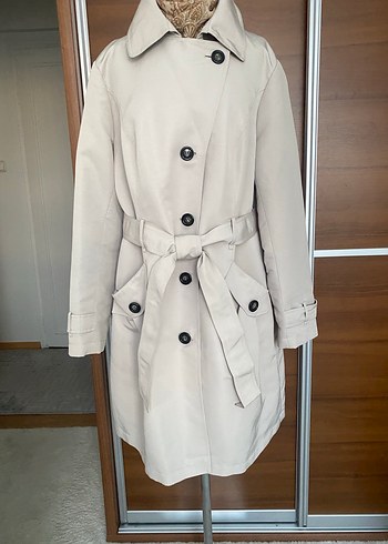 Marks & Spencer Düğmeli Bej Midi Trençkot bülüz hediye
